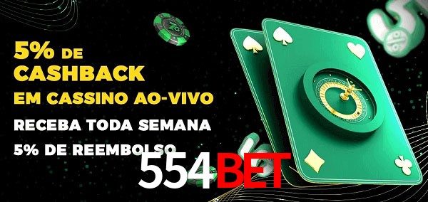 Promoções do cassino ao Vivo 554BET